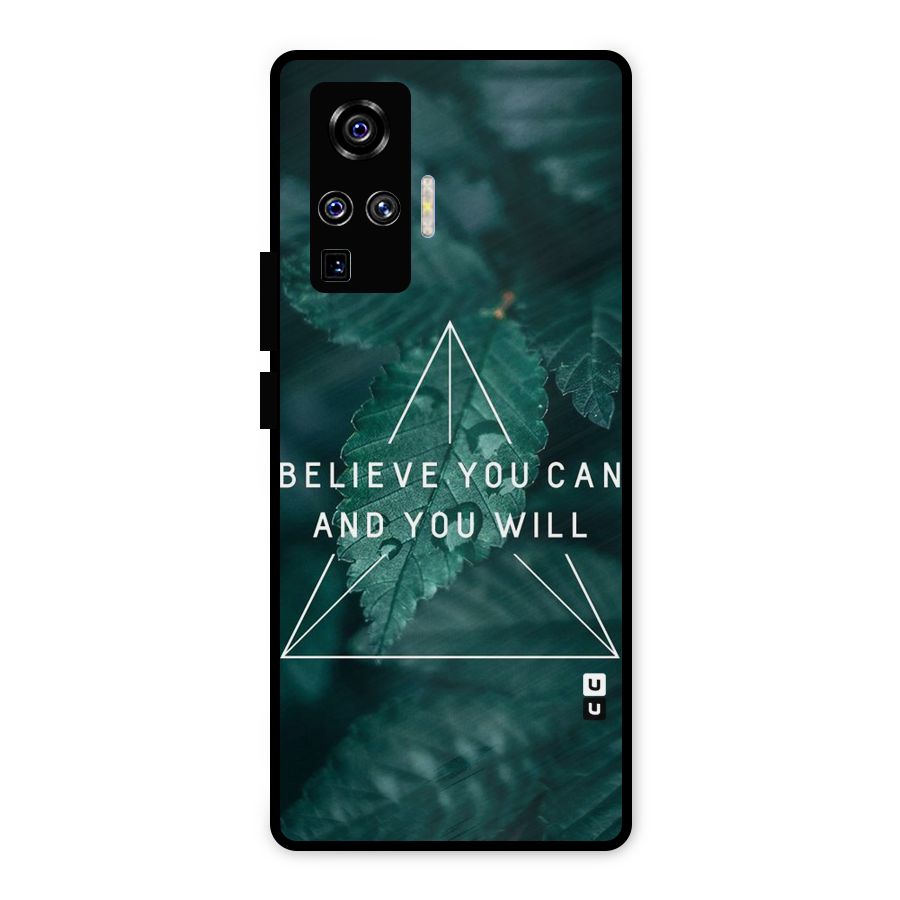 Believe You Can Motivation Metal Back Case for Vivo X50 Pro