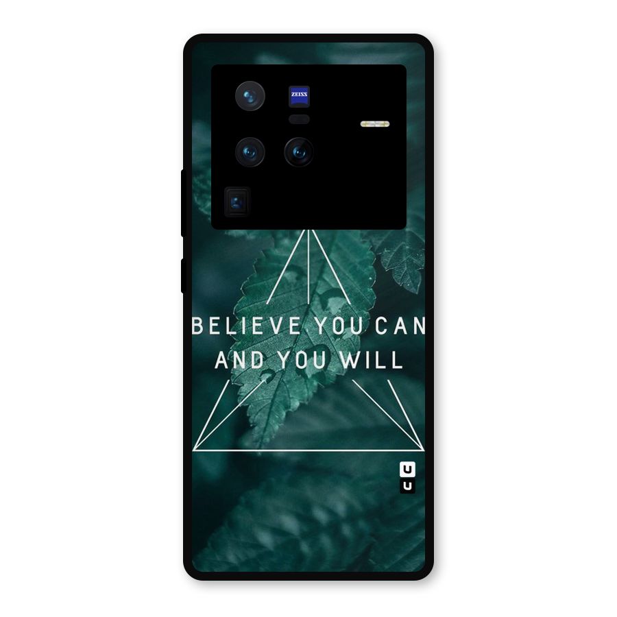 Believe You Can Motivation Metal Back Case for Vivo X80 Pro