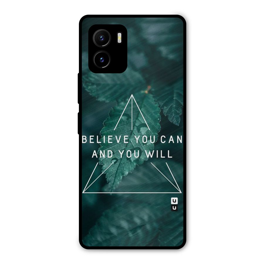 Believe You Can Motivation Metal Back Case for Vivo Y15s