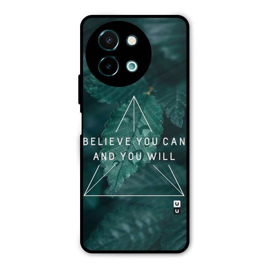 Believe You Can Motivation Metal Back Case for Vivo Y58