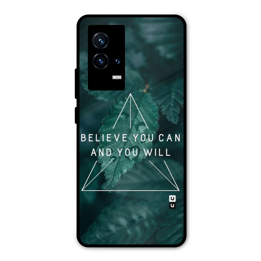 Believe You Can Motivation Metal Back Case for iQOO 9 5G