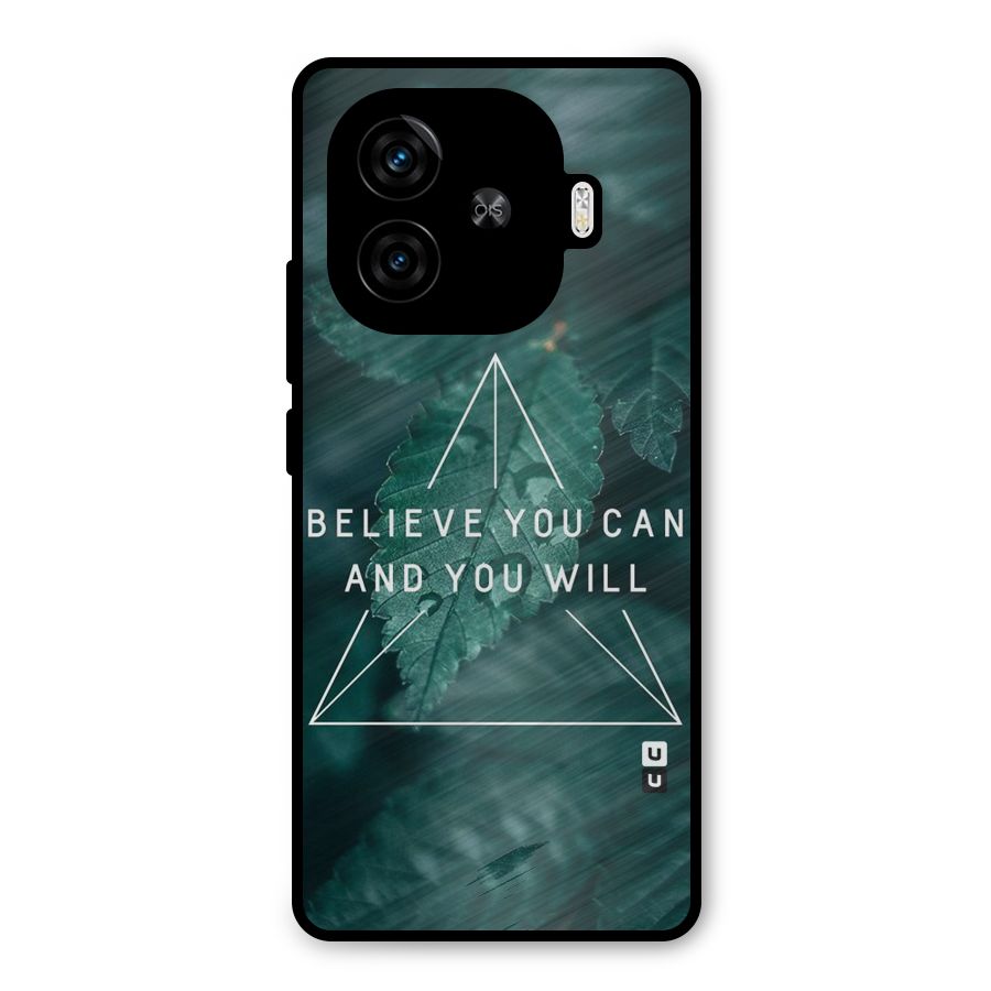 Believe You Can Motivation Metal Back Case for iQOO Z9 Turbo