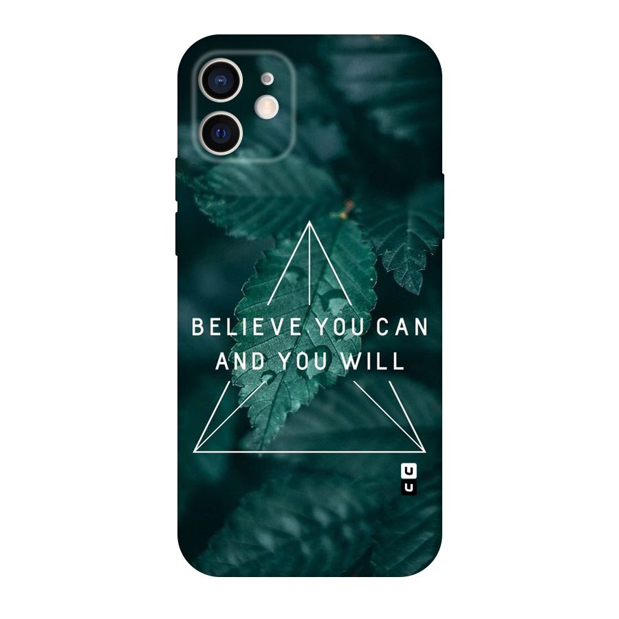Believe You Can Motivation Original Polycarbonate Back Case for iPhone 12