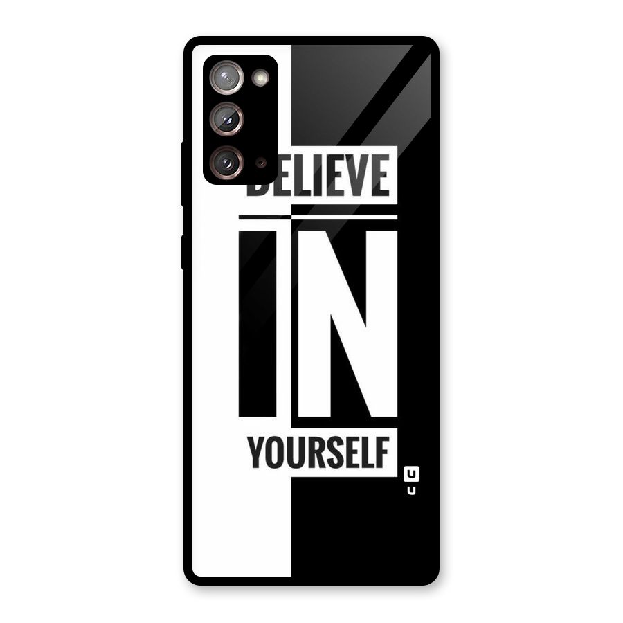 Believe Yourself Black Glass Back Case for Galaxy Note 20