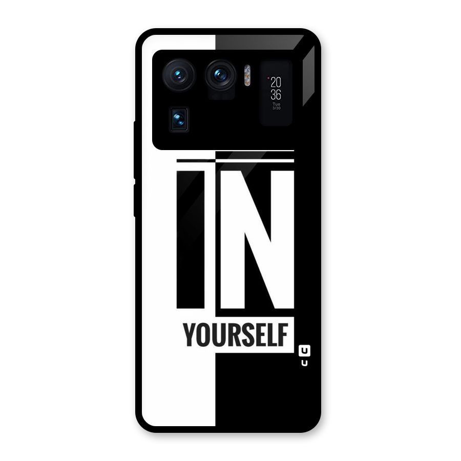 Believe Yourself Black Glass Back Case for Mi 11 Ultra