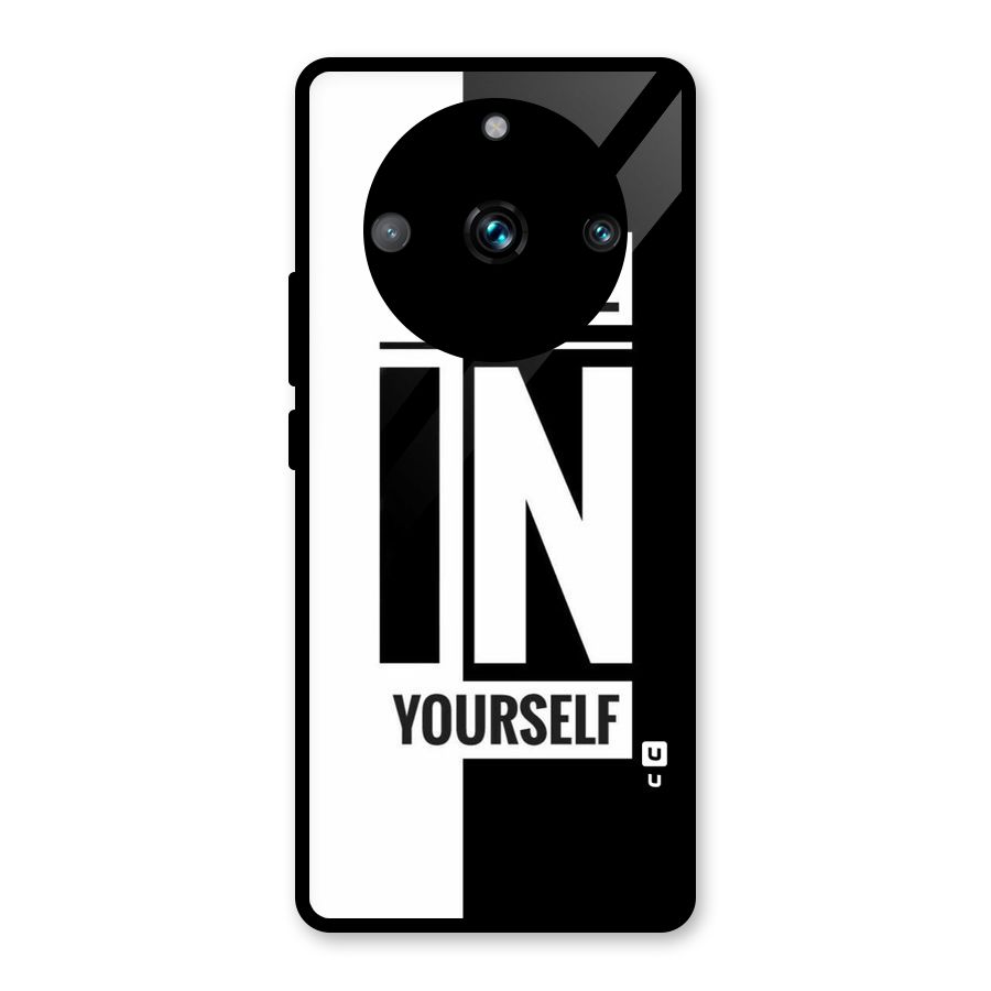 Believe Yourself Black Glass Back Case for Realme 11 Pro