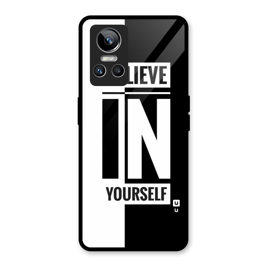 Believe Yourself Black Glass Back Case for Realme GT Neo 3
