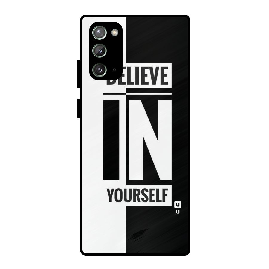Believe Yourself Black Metal Back Case for Galaxy Note 20