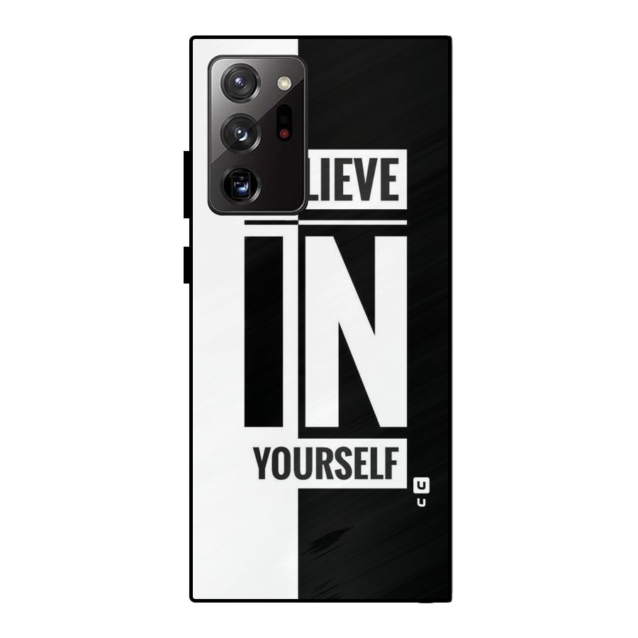 Believe Yourself Black Metal Back Case for Galaxy Note 20 Ultra 5G