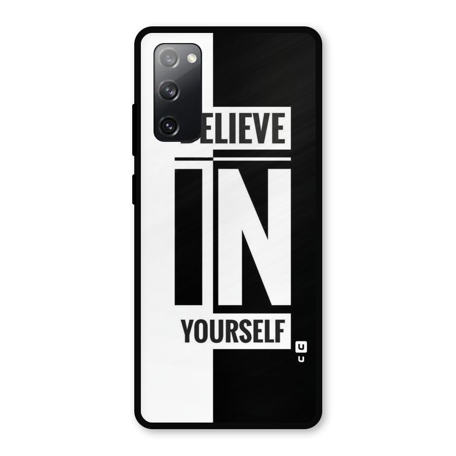 Believe Yourself Black Metal Back Case for Galaxy S20 FE 5G