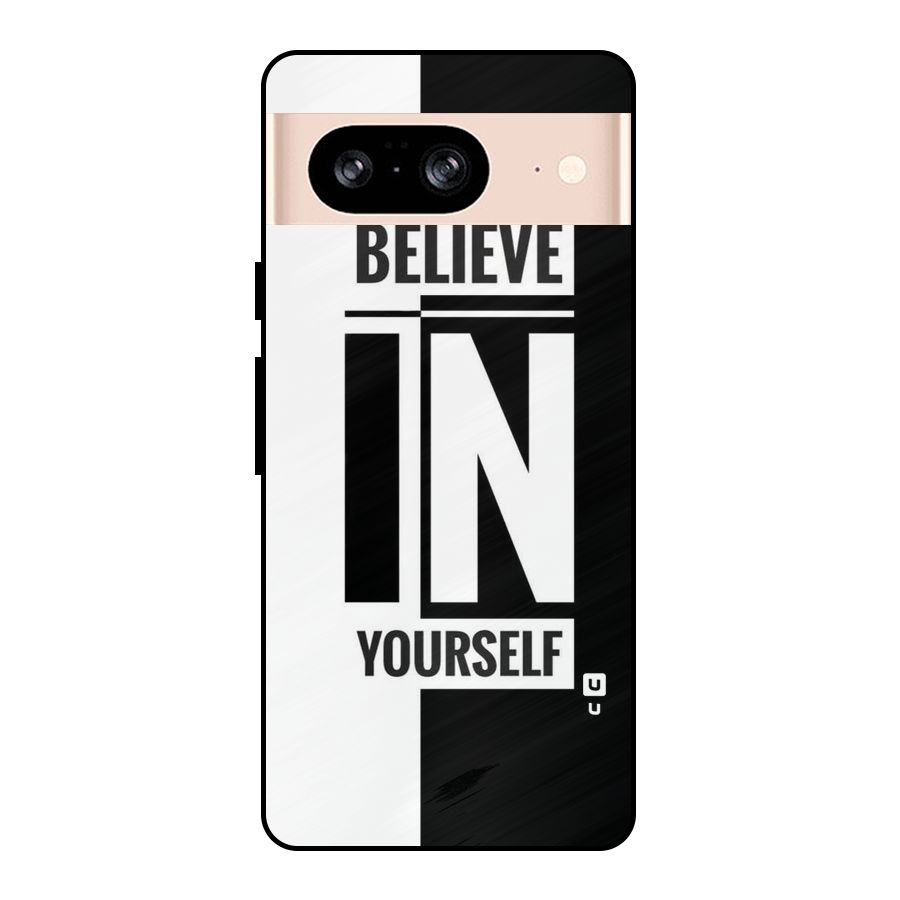 Believe Yourself Black Metal Back Case for Google Pixel 8