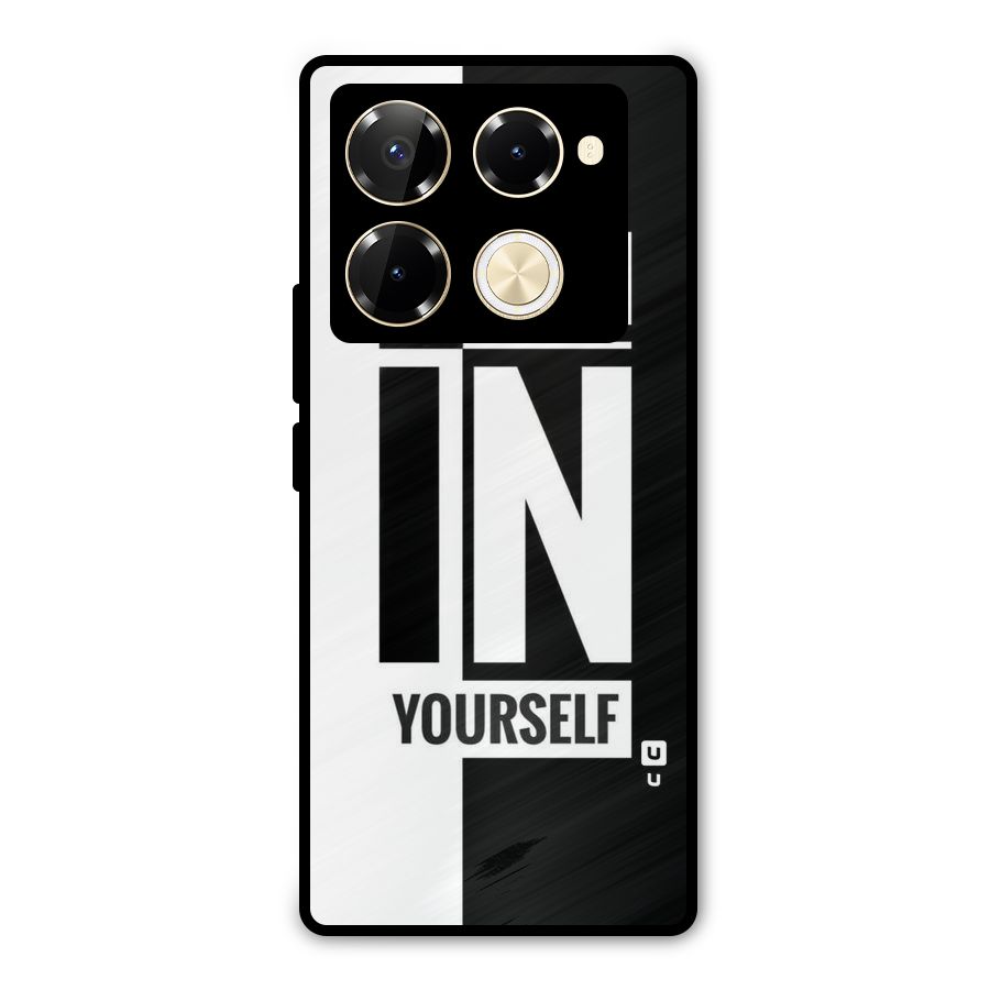 Believe Yourself Black Metal Back Case for Infinix Note 40 Pro Plus