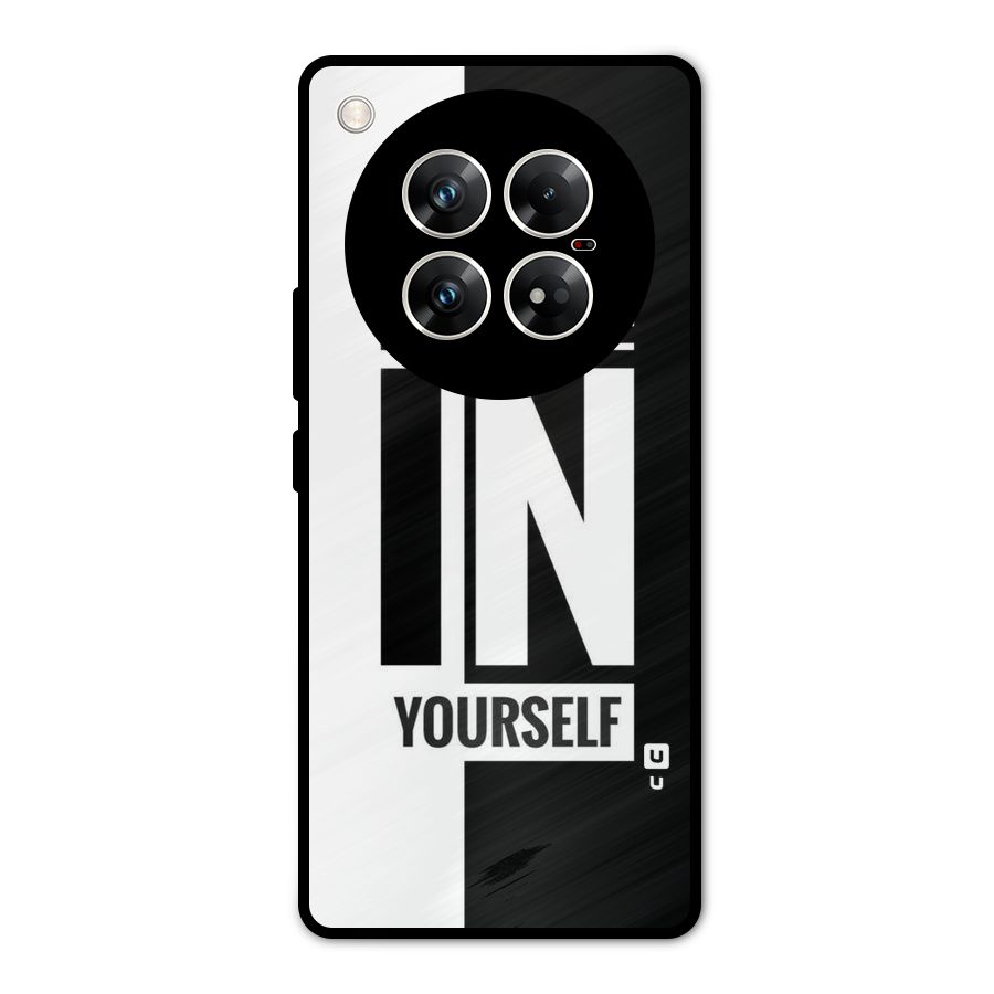 Believe Yourself Black Metal Back Case for Infinix Zero 40 5G