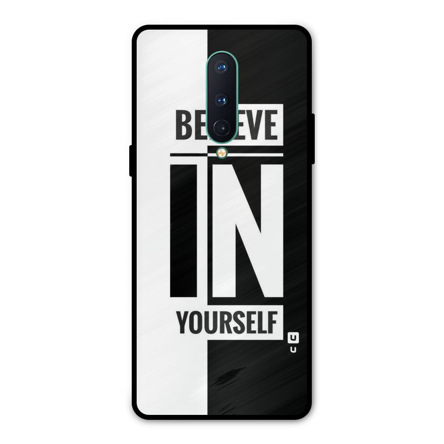 Believe Yourself Black Metal Back Case for OnePlus 8