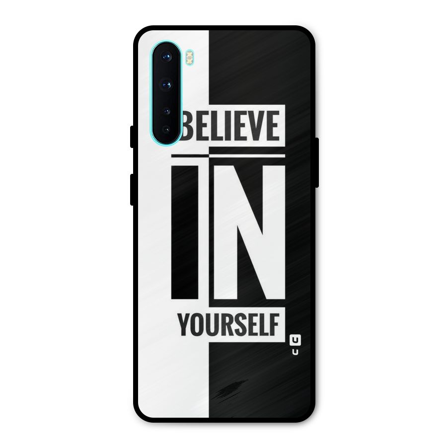 Believe Yourself Black Metal Back Case for OnePlus Nord