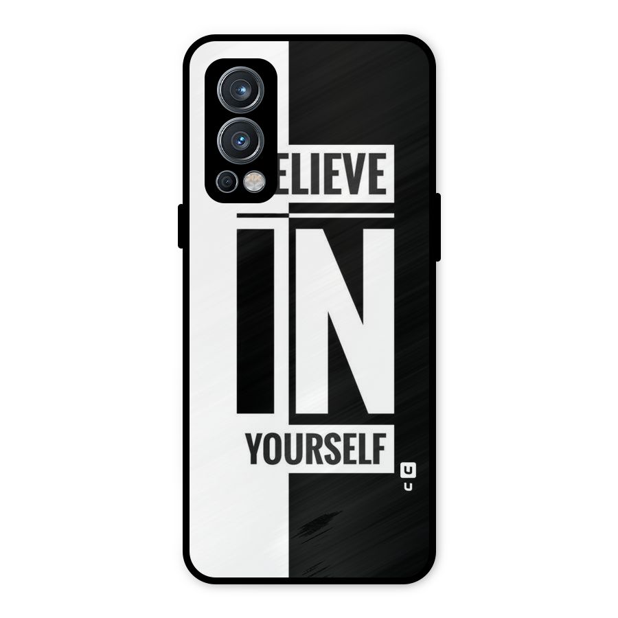 Believe Yourself Black Metal Back Case for OnePlus Nord 2 5G