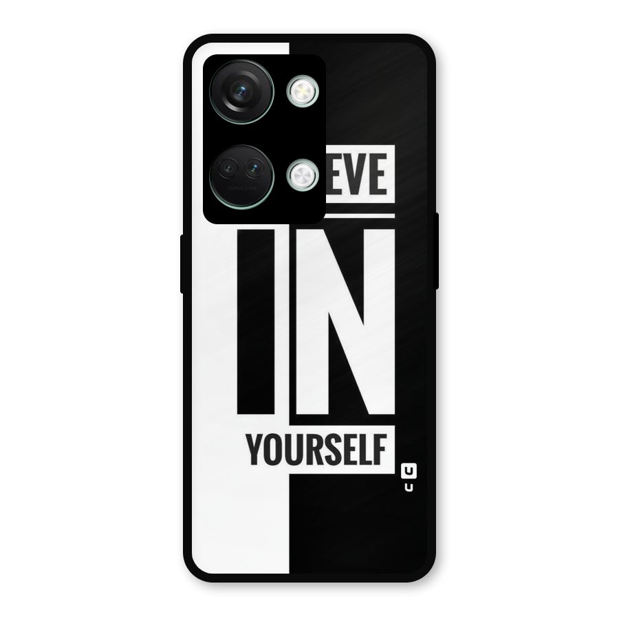 Believe Yourself Black Metal Back Case for OnePlus Nord 3