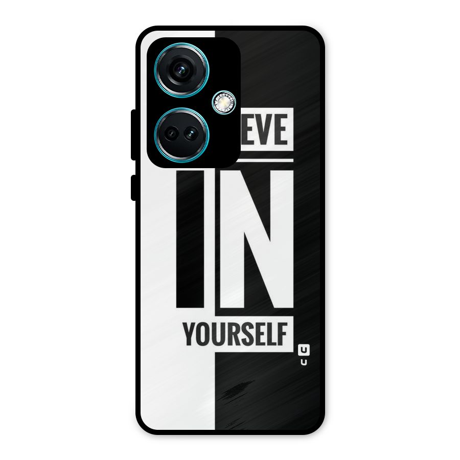 Believe Yourself Black Metal Back Case for OnePlus Nord CE 3 5G