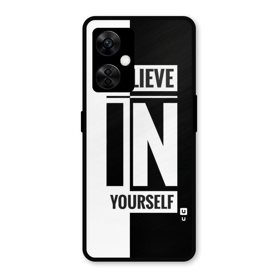 Believe Yourself Black Metal Back Case for OnePlus Nord CE 3 Lite