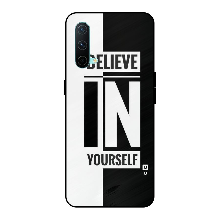Believe Yourself Black Metal Back Case for OnePlus Nord CE 5G