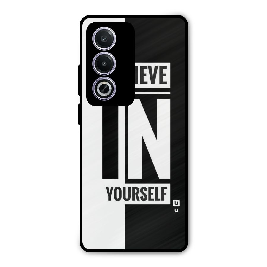 Believe Yourself Black Metal Back Case for Oppo K12x