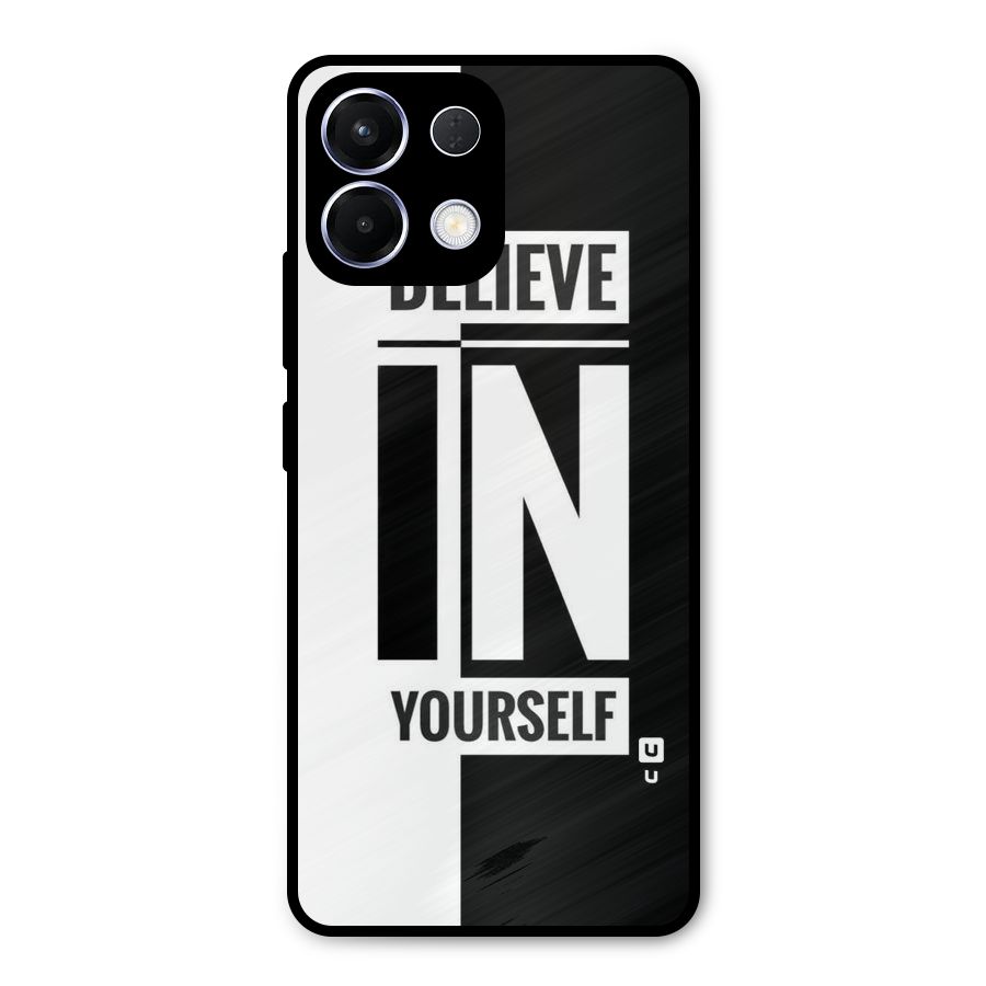 Believe Yourself Black Metal Back Case for Oppo K13