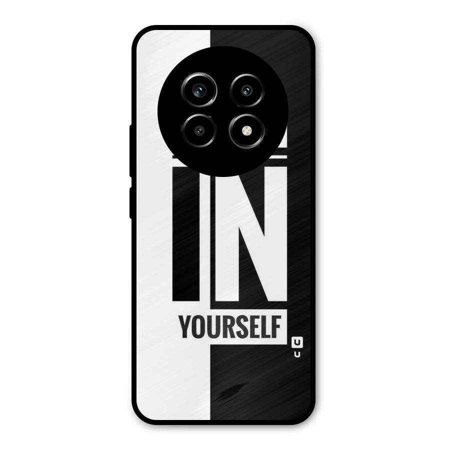 Believe Yourself Black Metal Back Case for Realme 13 Pro