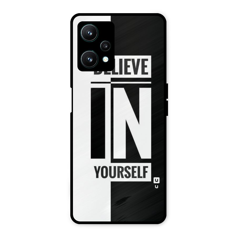 Believe Yourself Black Metal Back Case for Realme 9 Pro 5G