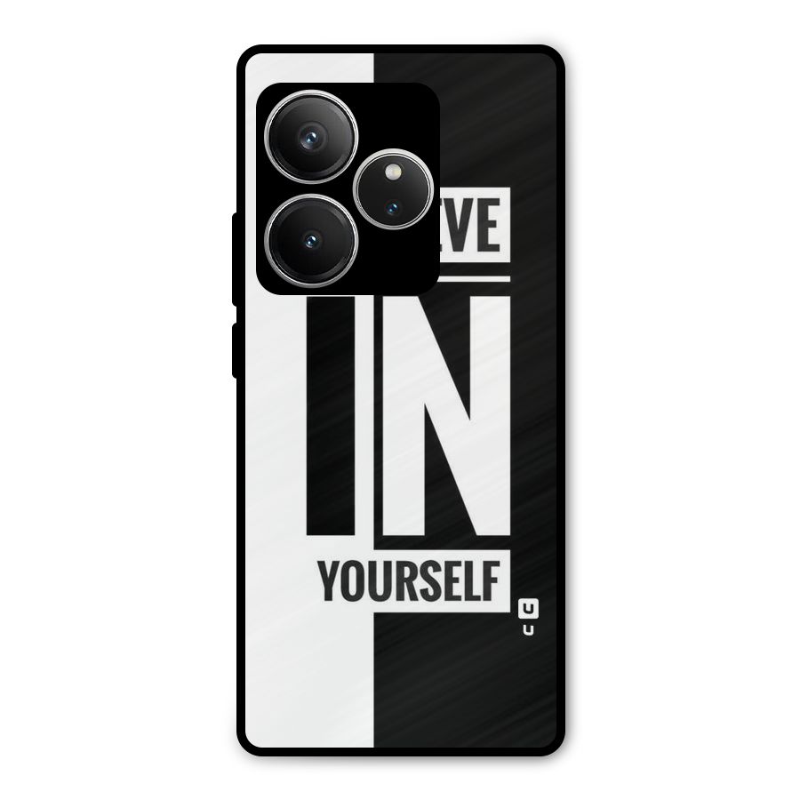 Believe Yourself Black Metal Back Case for Realme GT 6