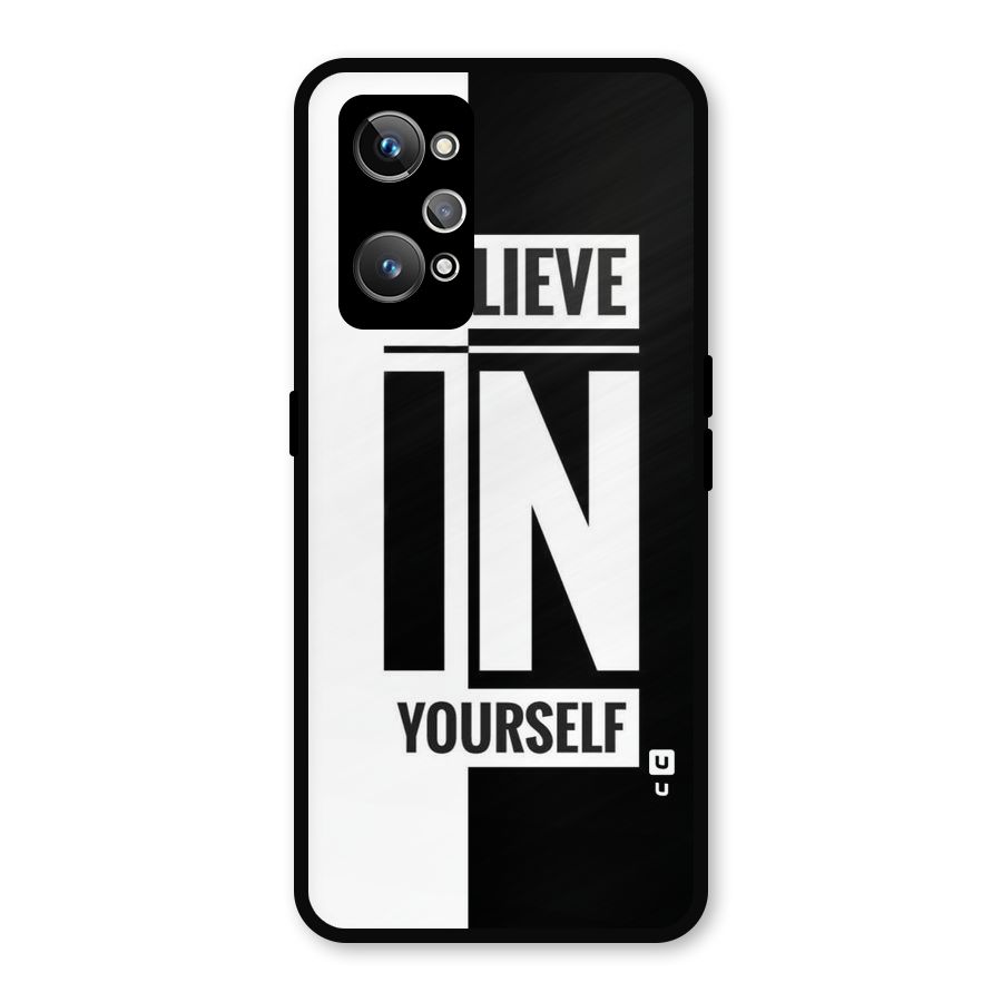 Believe Yourself Black Metal Back Case for Realme GT Neo 3T