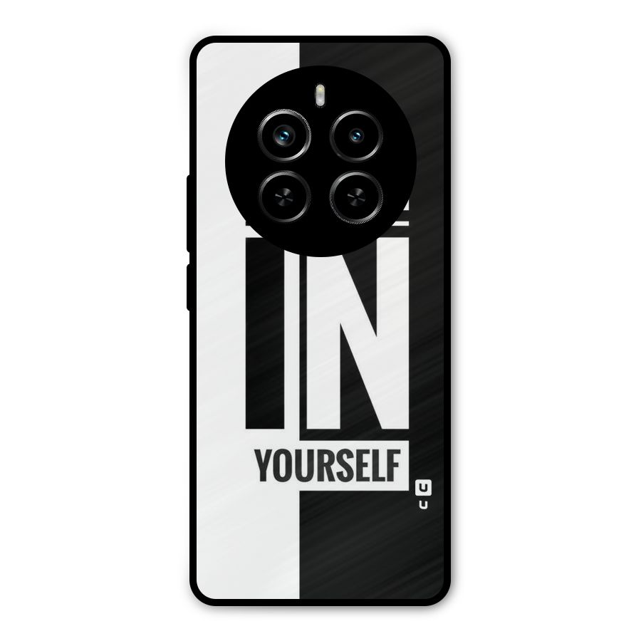 Believe Yourself Black Metal Back Case for Realme P1 Pro