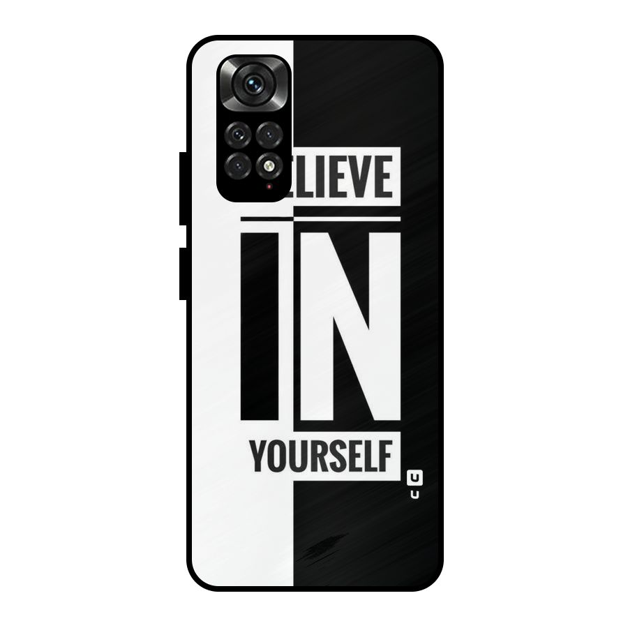Believe Yourself Black Metal Back Case for Redmi Note 11 Pro Plus 5G