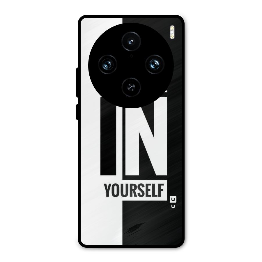 Believe Yourself Black Metal Back Case for Vivo X100 Pro