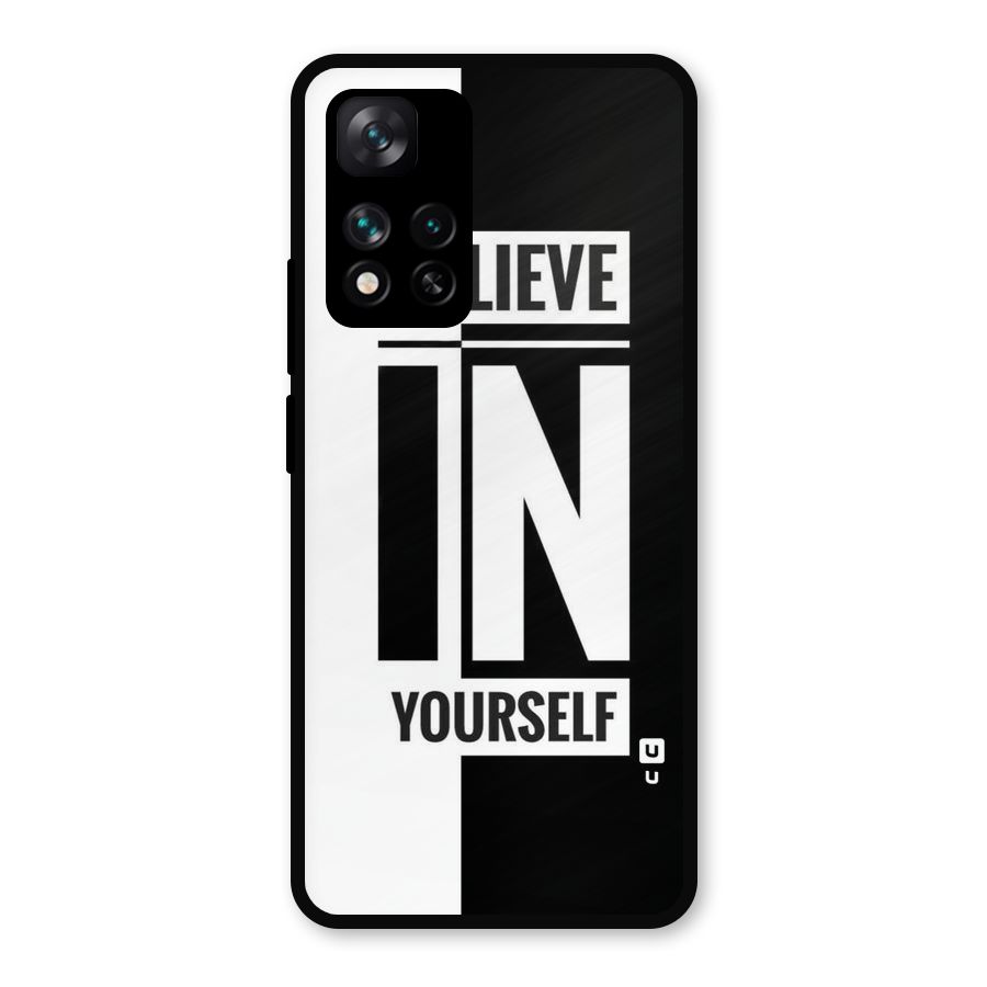 Believe Yourself Black Metal Back Case for Xiaomi 11i 5G