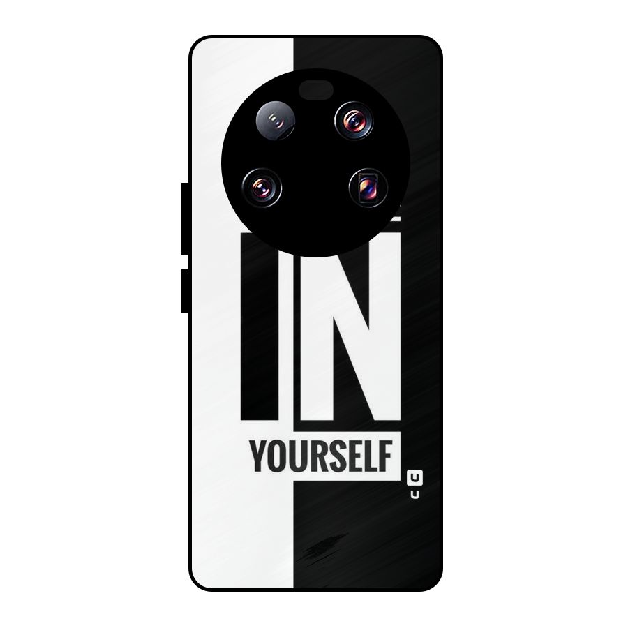 Believe Yourself Black Metal Back Case for Xiaomi 13 Ultra