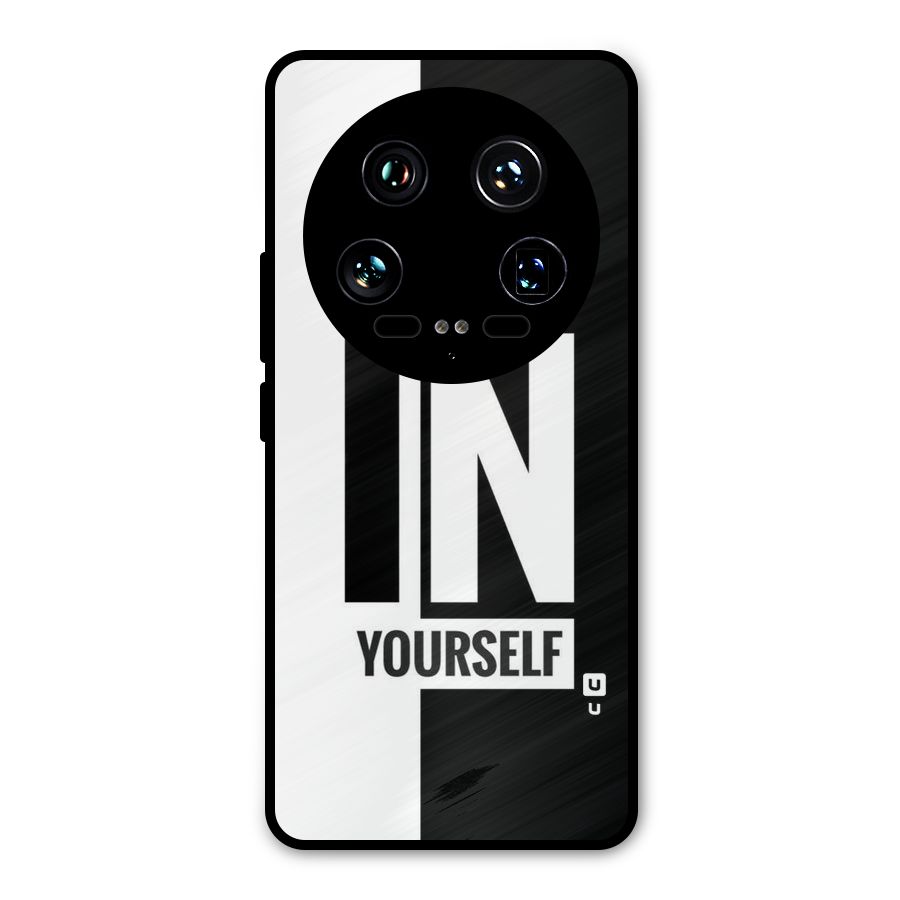 Believe Yourself Black Metal Back Case for Xiaomi 14 Ultra
