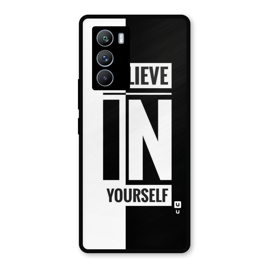 Believe Yourself Black Metal Back Case for iQOO 9 SE