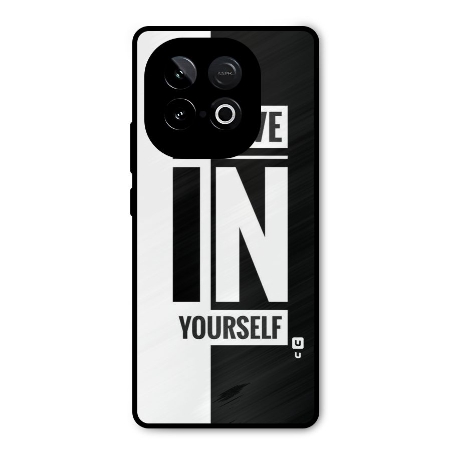 Believe Yourself Black Metal Back Case for iQOO Neo 10