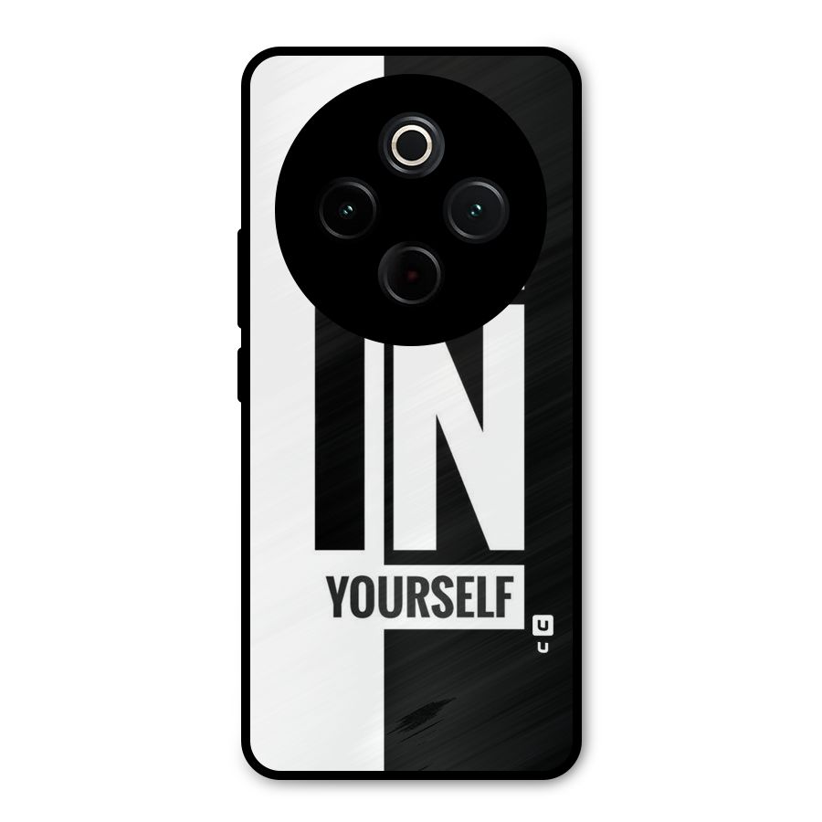 Believe Yourself Black Metal Back Case for iQOO Z10