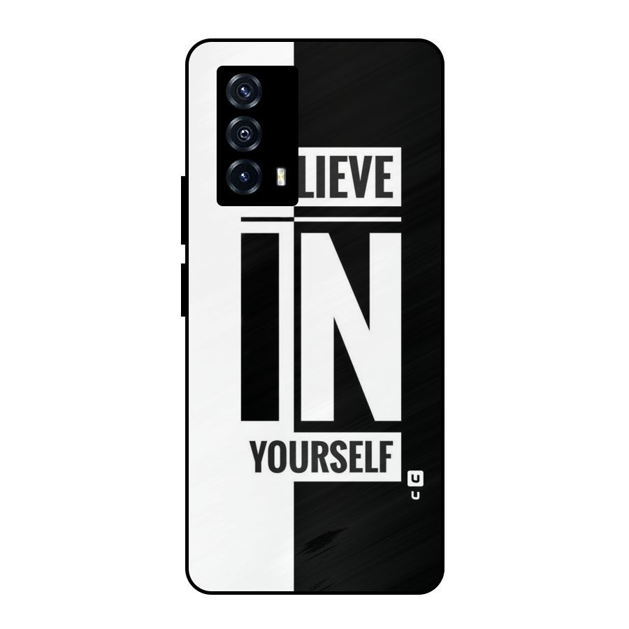 Believe Yourself Black Metal Back Case for iQOO Z5
