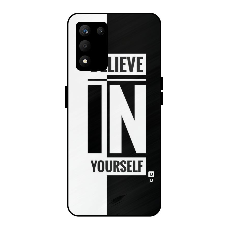 Believe Yourself Black Metal Back Case for realme 9 5G SE