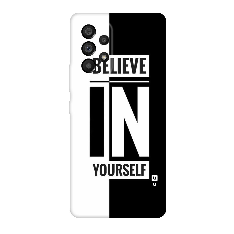 Believe Yourself Black Original Polycarbonate Back Case for Galaxy A53 5G