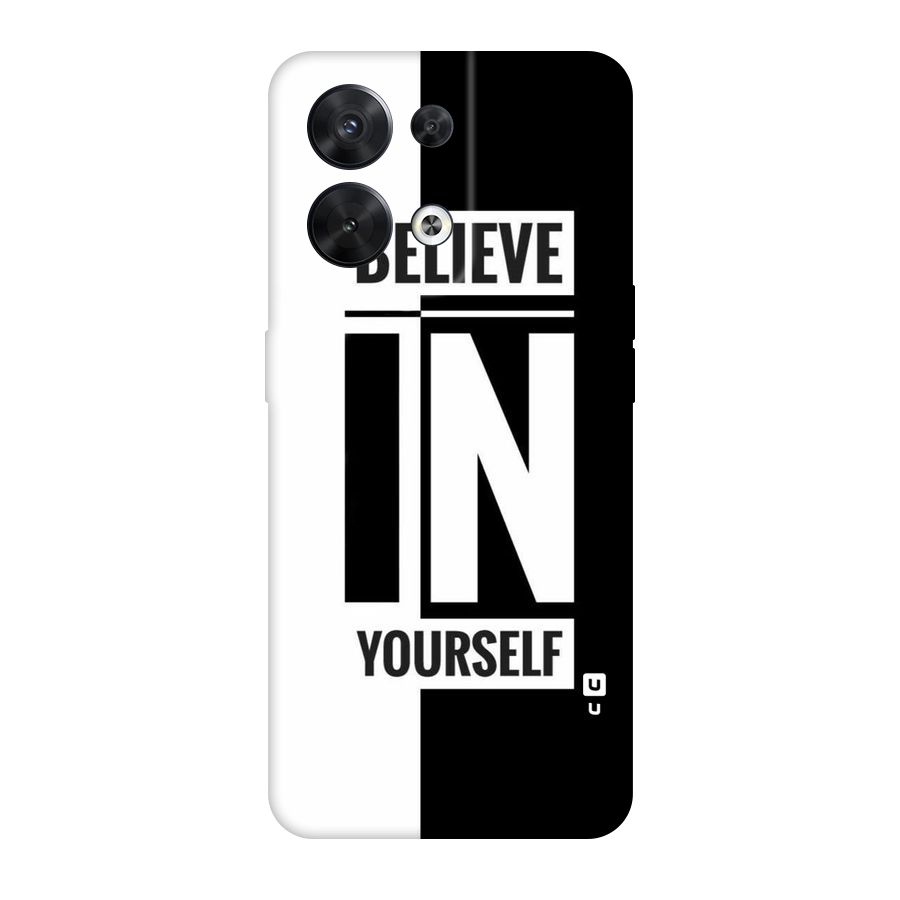 Believe Yourself Black Original Polycarbonate Back Case for Oppo Reno8 5G