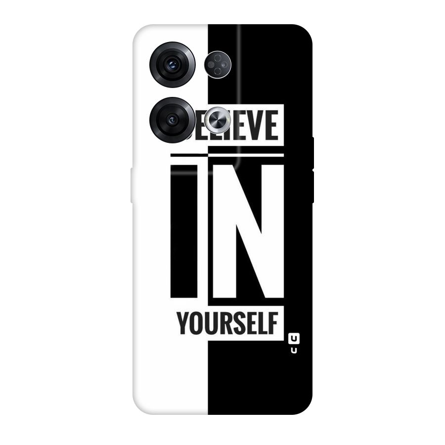 Believe Yourself Black Original Polycarbonate Back Case for Oppo Reno8 Pro 5G