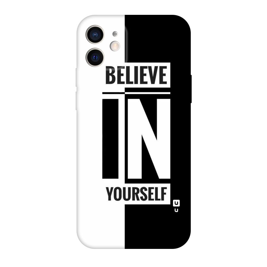 Believe Yourself Black Original Polycarbonate Back Case for iPhone 12