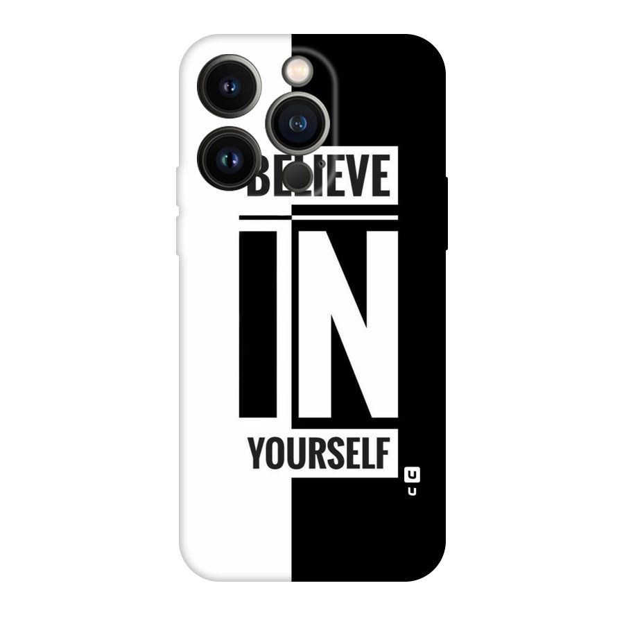Believe Yourself Black Original Polycarbonate Back Case for iPhone 14 Pro