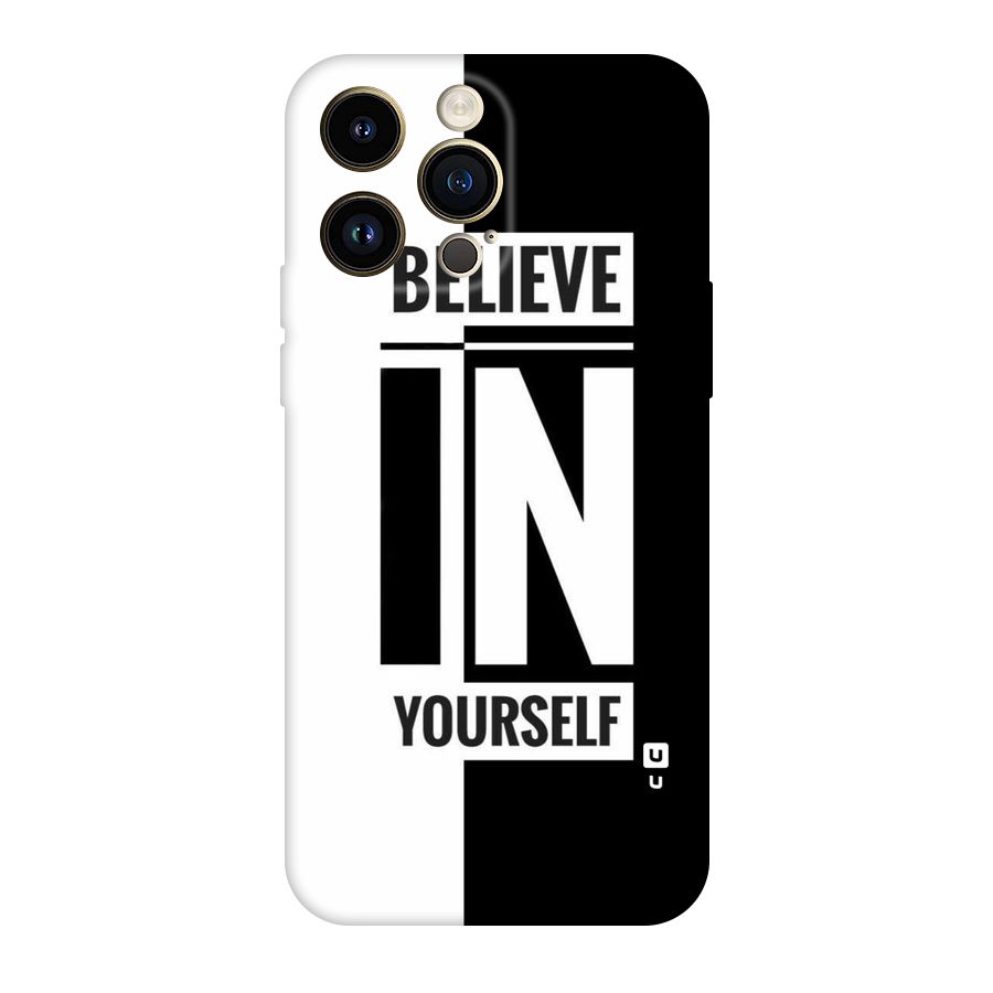 Believe Yourself Black Original Polycarbonate Back Case for iPhone 14 Pro Max