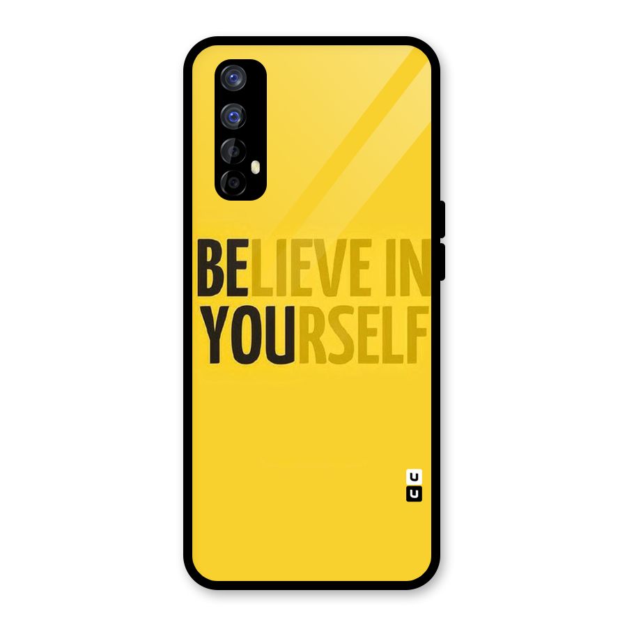 Believe Yourself Yellow Glass Back Case for Realme Narzo 20 Pro