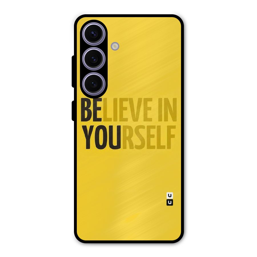Believe Yourself Yellow Metal Back Case for Galaxy S24