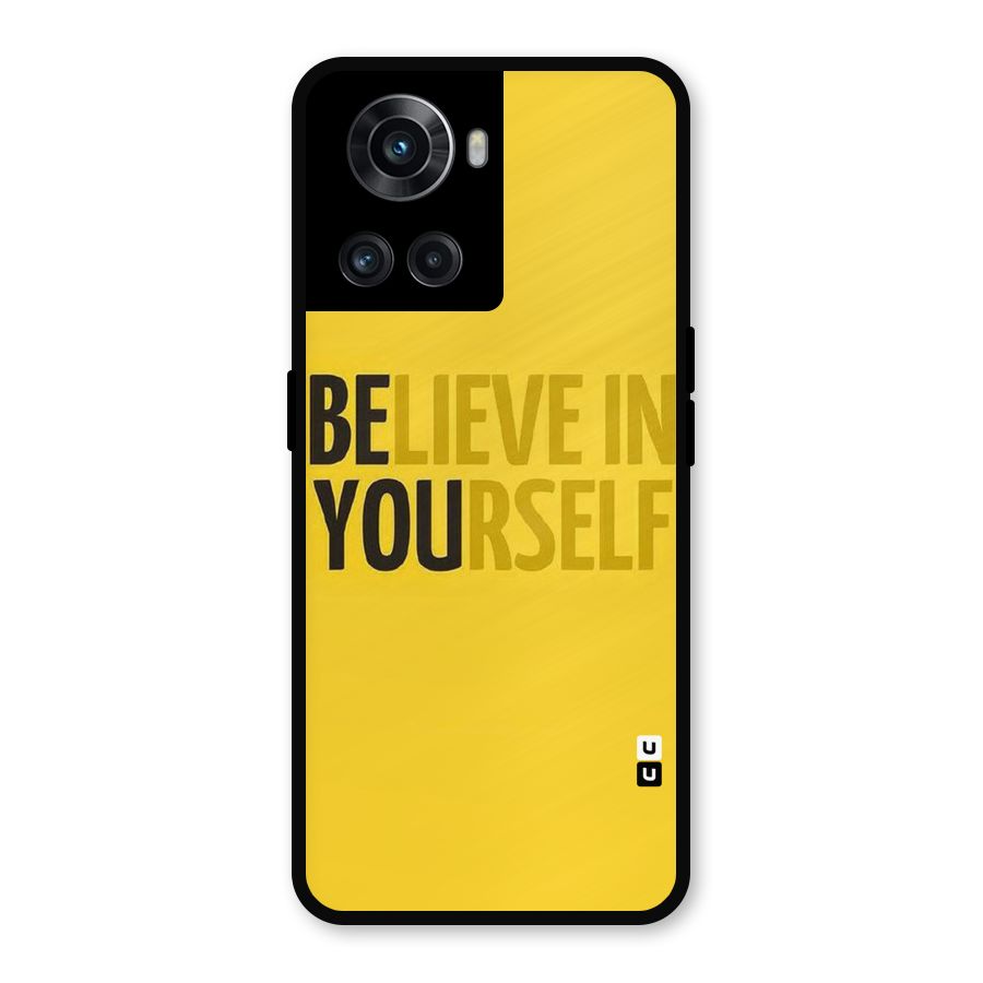 Believe Yourself Yellow Metal Back Case for OnePlus 10R